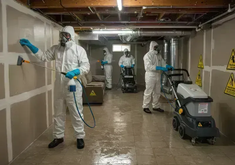 Basement Moisture Removal and Structural Drying process in Las Cruces, NM